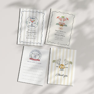 Convite Chá de Noiva Preppy Margs & Matrimony