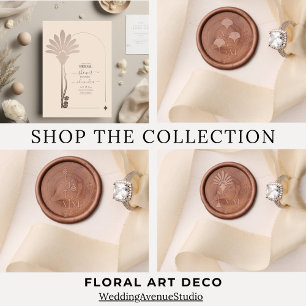 Convite Noivado de Deco de Arte Floral Mínima Elegante