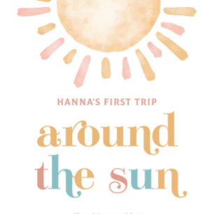 Convite Sunshine Primeira Viagem Em Torno Do primeiro aniv