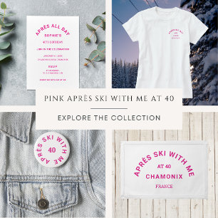 Bóton Redondo 5.08cm Après Ski Comigo 40 Festa de aniversário de 40 ano