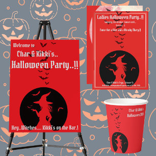 Porta-copo De Papel Redondo Festa de Bruxas Apenas no Halloween