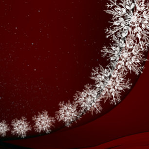 Cartão RSVP Festa de Natal Crystal Snowflakes Red Rustic