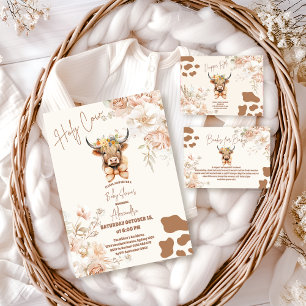 Convite Chá de fraldas de Vaca Santa Verde