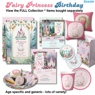 Convite Fairy Princess aniversário de 3 anos Fairytale Fai