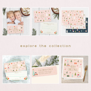 Porta-copo De Papel Quadrado Festa de Natal