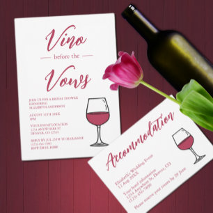 Cartão RSVP Vino Antes Do Chá de panela De Voos/Bachelorette