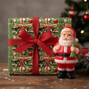 Papel De Presente Natais vintages Retroativos: Meio século Yuletide