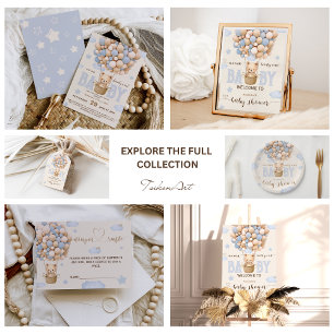 Bóton Redondo 2.54cm Bear Balões Esperam Chá