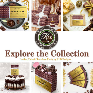 Convite de festas de tíquete personalizado do Ouro