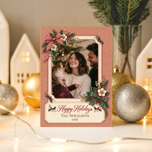 Papel De Presente Elegante Coquette de Natal com Herança