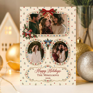 Etiqueta Para Presente Natal Folclórico Escandinavo Coquette