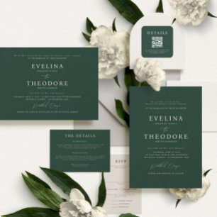 Cartão de Detalhes de Casamento de Paisagem Parker