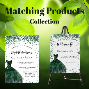 Convite de orçamento de vestido verde esmeralda pa