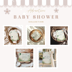 Cartão De Informações Sorteio de Fraldas de Balão de Aquarela Sonhadora 