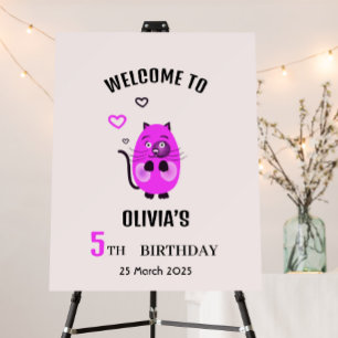 Convite para gatos lilás