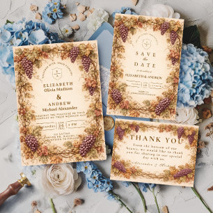 Reserve A Data Uvas de Vinhedo Antigo Casamento