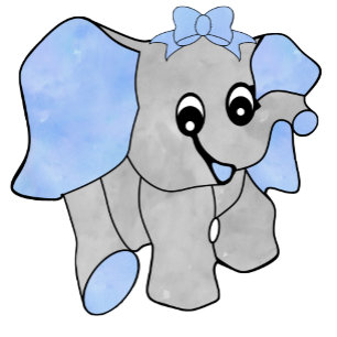 Sacola Para Presentes Grande Aniversário Garoto Azul Elefante Bebê Grande Saco 