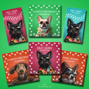Convite Magnético Borda de Impressão da Pata do Cachorro MAGNÉTICO
