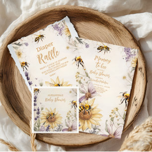 Guardanapo De Papel Mamãe de vindima para Chá de fraldas Floral Amarel