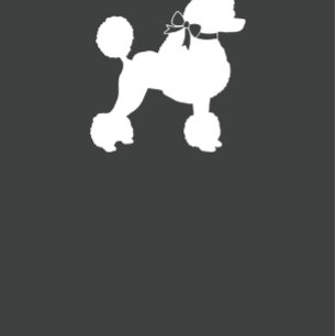 Convite Poodle Dog Chá de fraldas francês Blue for Boy