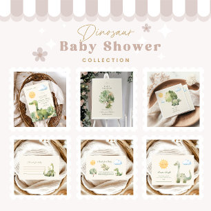 Convite Dinossauro Hatching Logo Chá de fraldas