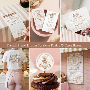 Etiqueta Selo de Padaria Chic Awing Assado Com Amor Whisk C