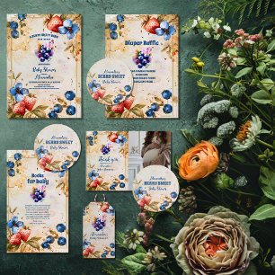 Prato De Papel Chá de fraldas Blueberry Berry Sweet