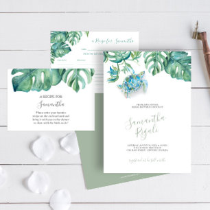 Cartão De Informações Receita Tropical Para A Noiva