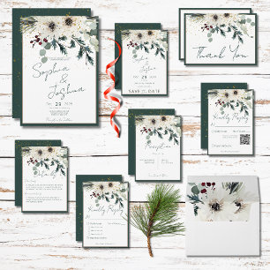Reserve A Data Casamento Floral Rustic Berries Winter