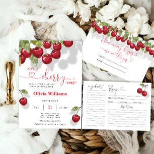 Convite Cherry Love é doce Chá de panela