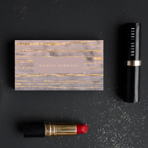 Cartão De Fidelidade Moderno Marble Foil Gemstone Interior Designer