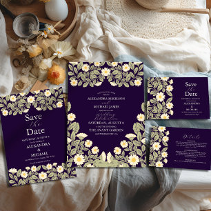 Convite Daisy Art Nouveau Wedding