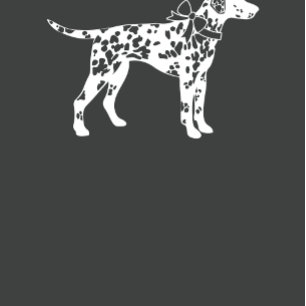 Convite Chá de fraldas de Cão Dalmático Neutro