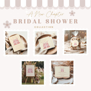 Adesivo Redondo Um novo capítulo começa com livros e arcos cor-de-