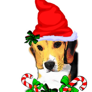 Cartão De Festividades Cute Beagle Christmas
