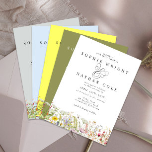 Adesivo Quadrado Primavera de Verão Vinhetas de Casamento de Flores