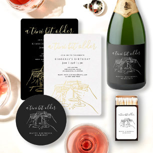 Convite Uma Festa de aniversário Tini Bit Antiga Chic Mart