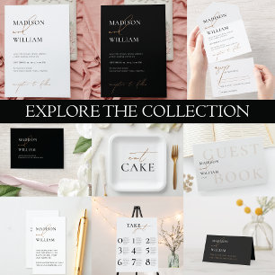 Cartão Postal Cartão-postal de Escolha Mínima de RSVP de Casamen