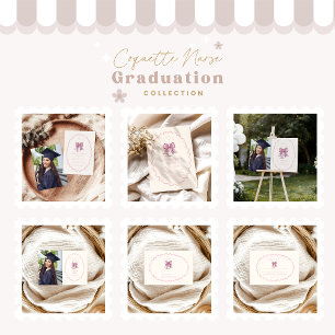 Cartão De Agradecimento Formando de Enfermagem de Arco Rosa Coquette