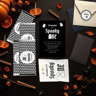 Adesivo Redondo Spooky Um primeiro aniversario