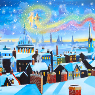 Pôster Treino de pintura foliar da cena de inverno de Sno