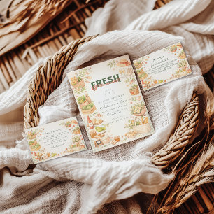 Cartão De Agradecimento Chá de Noiva Farm Fresh Market