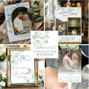 Convite De Casamento Eucalyptus Foto Whimsical