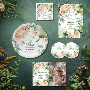 Cartão De Agradecimento Foto 1 em uma rua Melon Watermelon Watercolor 1