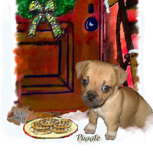 Cartão De Festividades Puggle Christmas Gifts