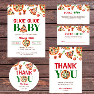 Convite Pizza festa de aniversário italiano