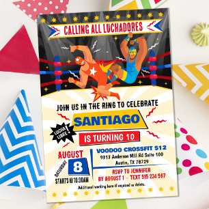 Convite de Aniversário à Luta Mexicana Lucha Libre