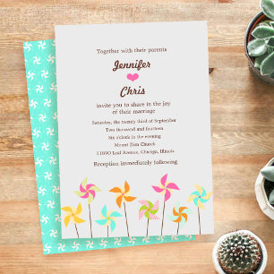 Convite Colorida Pinroda Themed Wedding