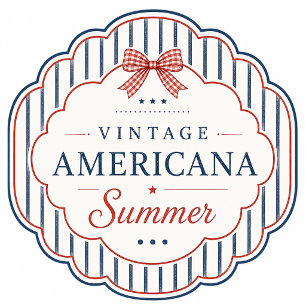 Convite de festa de verão Vintage Americana