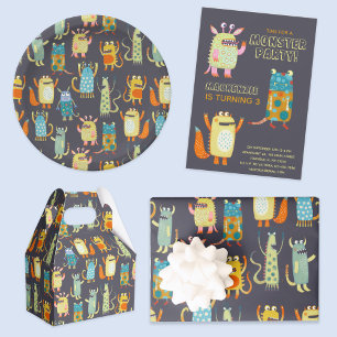 Prato De Papel Monstros Bons Personalizados